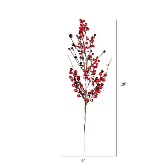 Artificial Red Snow Berry Spray, 3ct.